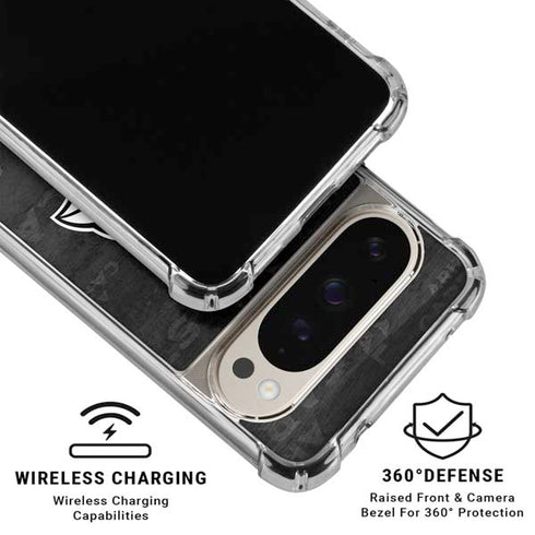 NFL Arizona Cardinals Black & White Pixel 9/9 Pro Clear Case